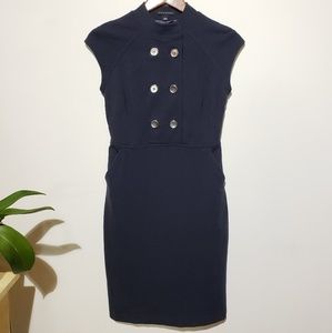 Dark navy blue Banana Republic dress with pockets
